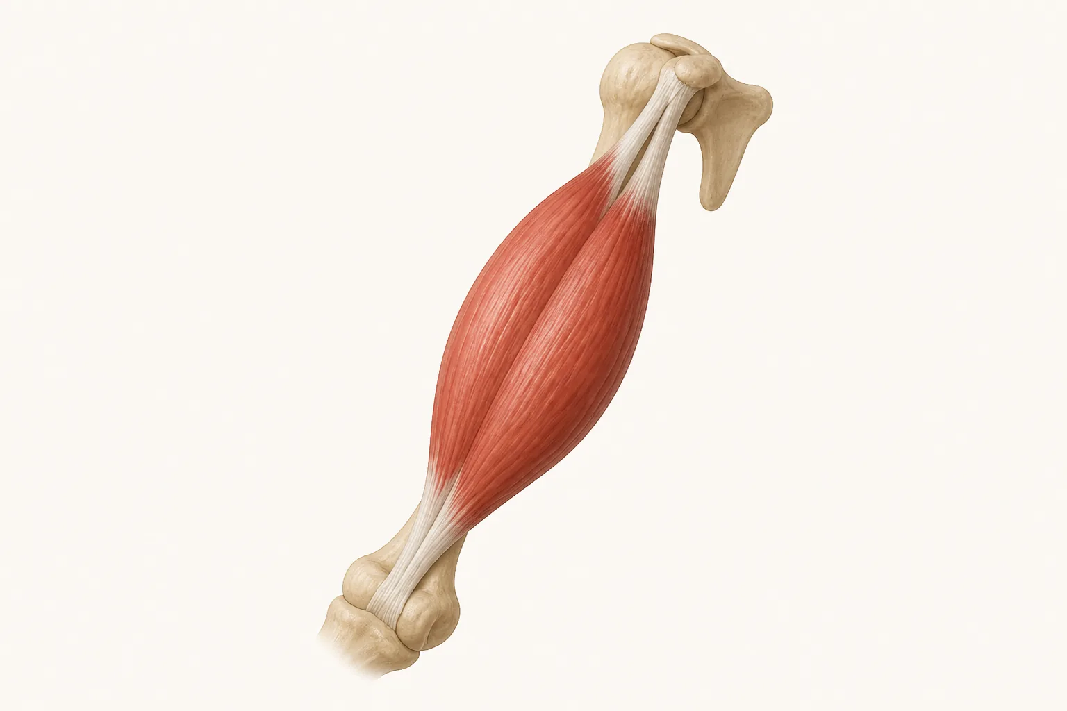 Ilustração educativa de sistema muscular.